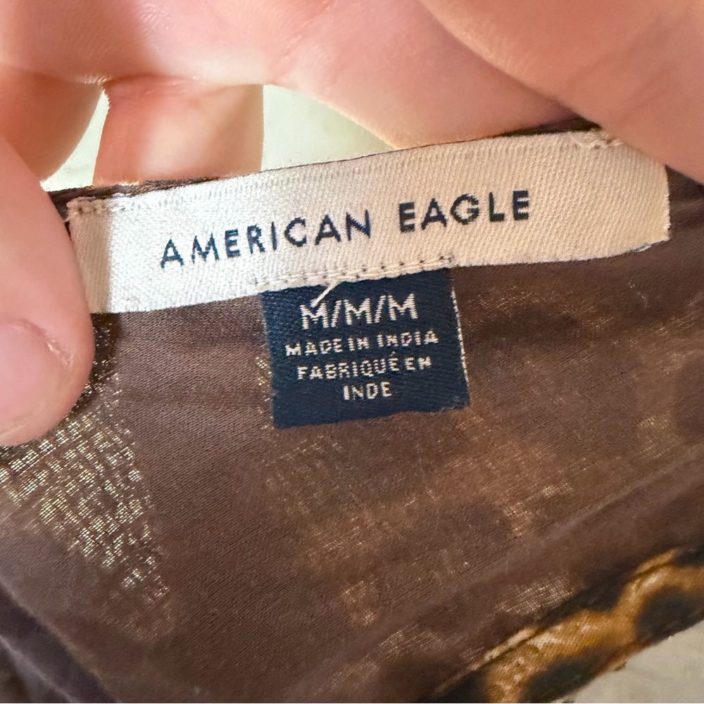 American Eagle AE V-Neck Romper Leopard Print Size Medium - Picture 10 of 13